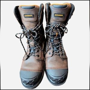 Chinook Scorpion 9" CT WP Brown Leather Upper Boot Work Snow Comp Toe Men's 12